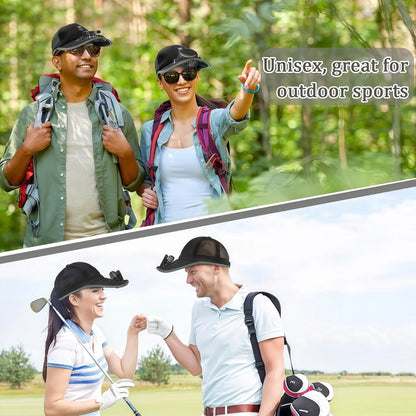 Solar Baseball Cap with Fan, Sun Protection USB Charging Fan Mesh Hat for Summer Outdoor Travel Fishing Camping Beach Golf
